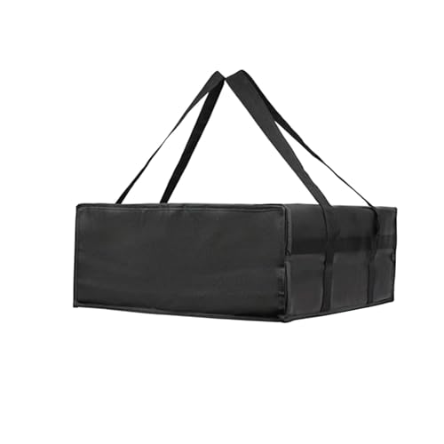 Gralara - Gralara Portable Food Warmer Bag for Pizza Delivery with Durable Handle for Outdoor Adventures, Black, Holds 3 Pizza Boxes
