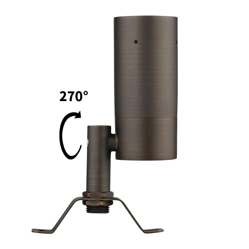 Arrownine Landscape Lighting Tree Lights Low Voltage Down Lights Outdoor Wall Mounted Light 12V,Replaceable Mr16 Led Bulb Warm White Included Brass Materials Construction #TOP4