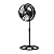 HOLMES 16" Outdoor Misting Stand Fan, Hose Connection, 3 Speeds, 3 Micro-Mist Levels, 80° Oscillation, Adjustable Height, 25° Head Tilt, GFCI Plug, Black