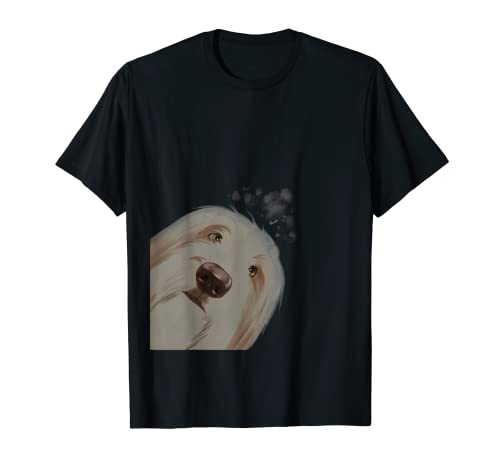 Funny Curious Dog Bearded Collie Men Women Kids T-Shirt