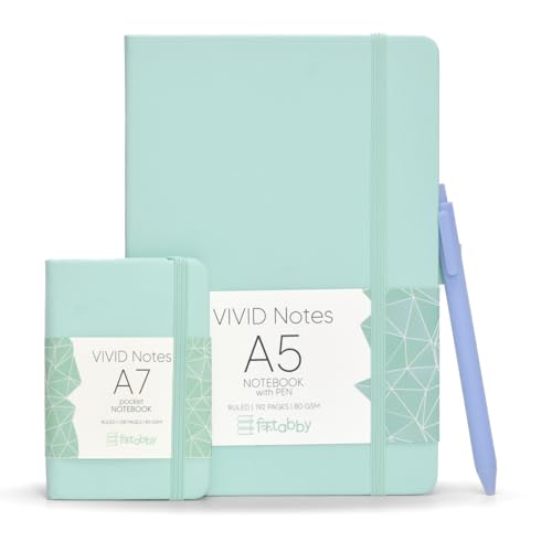 Image of Kitabby VIVID Notes Combo A5 & A7 Notebook - Sea Green