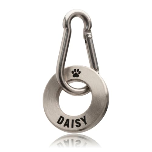 UKR Designs Identifikationsmarke für Hunde/Haustiere aus massivem Messing oder Edelstahl, mit professioneller Gravur und poliert