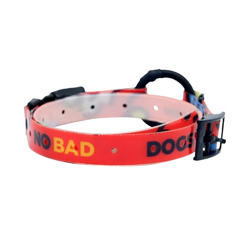 Image of Dogtra Tom Davis Quick Release 3 /4 inch Inch Strap with Buckle Waterproof Biothane for Remote Training E-Collar Easy Adjustable Comfortable for 280C 2.0 Receiver 28 inch - Red