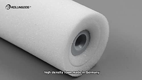 ROLLINGDOG 4" (100mm) Mini Foam Small Paint Roller Covers High Density Gloss Concave Roller Sleeves for Painting on Smooth Surfaces(Pack of 4)