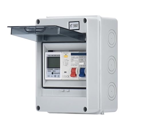 Outdoor Household Switch Waterproof Electrical Distribution Box Circuit Breaker Power Plastic Junction Wire Box IP65(12WAY Type 1)