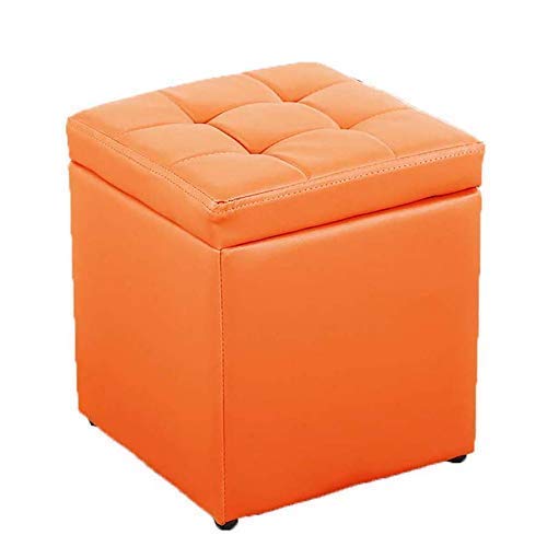 Cube de rangement et pouf repose-pieds portable marron pour optimiser l'espace