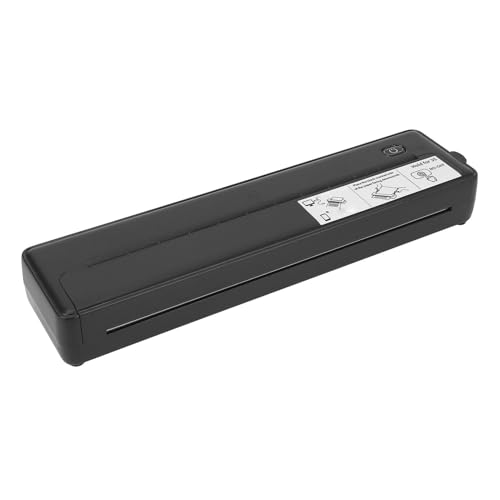 Image of Walfront Portable Wireless Thermal Printer, Bluetooth Inkless Printer, 203 DPI Compact ABS with 1800mAh Battery for Travel Office Home iOS and Laptop Users (Black)