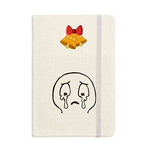 Carnet de notes Burst Into Tears noir avec motif joyeux ligné écriture