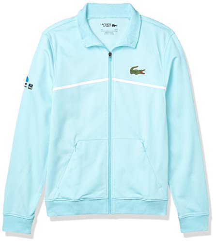 Lacoste Men s Sport Miami Open Full-Zip Graphic Sweatshirt, Bahama White, L