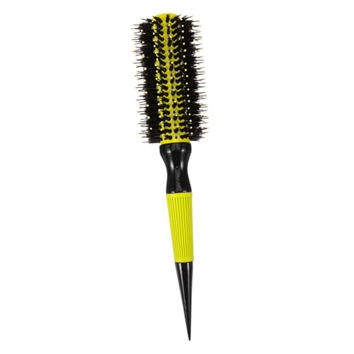 Garneck Cepillo De Pelo Rodillo y Cerdas Suaves 1 Unidad Tamaño Mediano Mango Antideslizante Para Hombres y Mujeres Peinado Diario y Viajes Color Amarillo