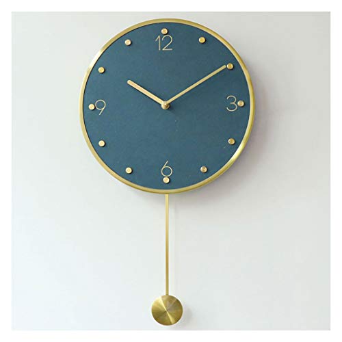 Horloge murale pivotante en métal XJBTBA pour décoration de salon moderne
