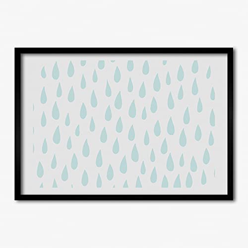 Peinture moderne Gouttelettes avec cadre en bois Tulup 70x50 cm pour salon chic