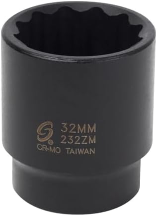 Sunex 232zm 1/2-Inch Drive 32-mm 12 Point Impact Socket image 2