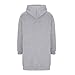 MaMiDay Long Hoodies for Women Zip Up Double Zipper Fleece Jacket Tunic Sweatshirts Fall Winter Fashion Clothes Gray