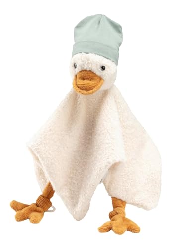 Edda Lou - Manta De Seguridad Para Chupete, Diseño De Pato Medio Con Gorro Y Anillo De Silicona Para Chupete, Ayuda A Dormir Para Niños Y Niñas