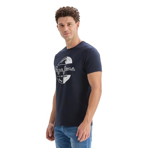 Image of Pepe Jeans Men T-Shirt|Cotton|Slim Fit