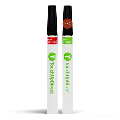TouchUpDirect 4X0 Inferno Compatible with Toyota Exact Match Touch Up Paint Brush - Essential Kit