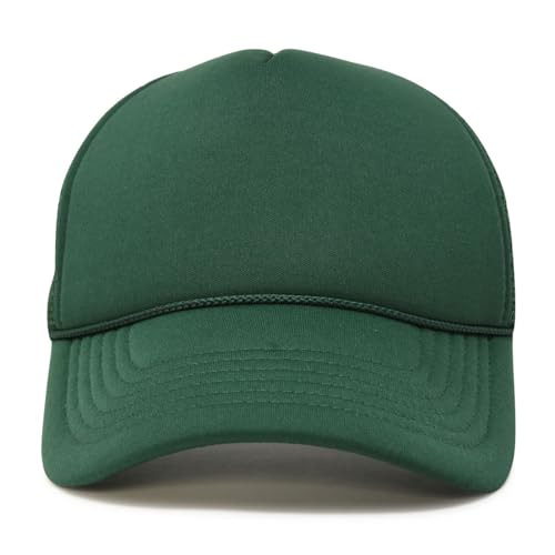 Image of Trucker Hat Mesh Cap Solid Colors Lightweight with Adjustable Strap Small Braid