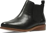 Clarks Women's Taylor Shine Chelsea Boots, Black Leather, 39 EU