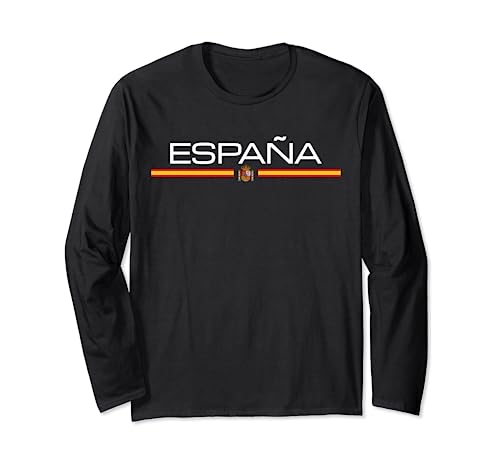 Camiseta deportiva de España con bandera de España Manga Larga