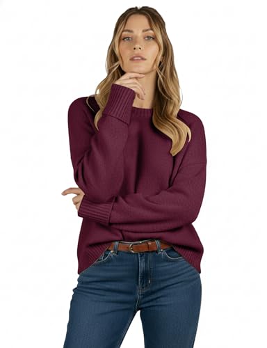 Image of Buauty Womens Oversized Long Sleeve Crewneck Fall Sweaters Chunky Fuzzy Knit Pullover Clothes 2025 Trendy Outfits