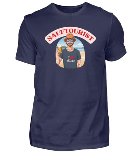 Malle Bier Party T-shirt marine XS le cadeau idéal pour un EVJF réussi à Majorque