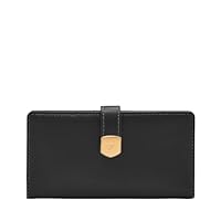 Fossil Women's Black Leather Lennox Wallet