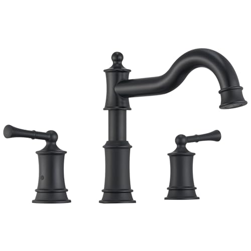 Roman Tub Faucet Set Valve, Qinkell 12-16 Inch Widespread 3