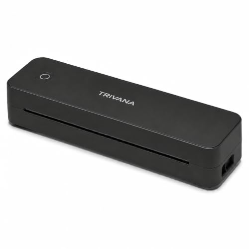 Trivana inkless portable printer, Bluetooth, 203 DPI, 2600mAh | Print up to 120 full pages per charge on compatible thermal paper with Bluetooth and 203 DPI resolution.