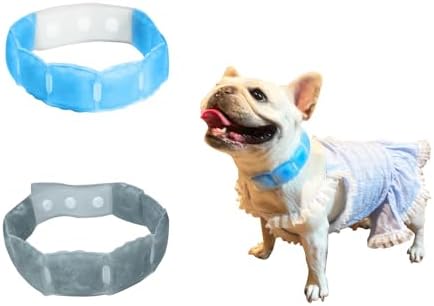 （07:30時点） Ubaiful【獣医師監修】犬 クールネック ペット用 ひんやりリング ネッククーラー【28℃凍結 冷感 PCM 素材 ボダン付き】持続冷却 冷え首輪 サイズ調整可能 軽量 繰り返し使用 脱落防止設計 犬散歩 子犬 猫用 ペット アウトドアグ 暑さ対策 夏用品