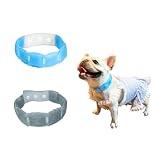 Ubaiful【獣医師監修】犬 クールネック ペット用 ひんやりリング ネッククーラー【28℃凍結 冷感 PCM 素材 ボダン付き】持続冷却 冷え首輪 サイズ調整可能 軽量 繰り返し使用 脱落防止設計 犬散歩 子犬 猫用 ペット アウトドアグ 暑さ対策 夏用品