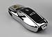 iJDMTOY Direct Replacement Silver Chrome Finish Key Fob Side Panel Trims Compatible with Porsche Cayenne Panamera Macan 911, etc