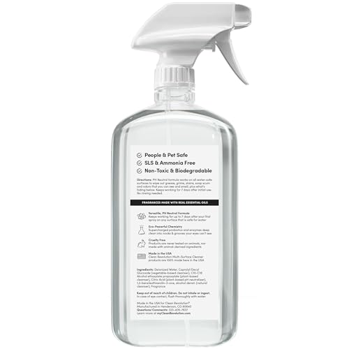 Image of Clean Revolution SuperCharged All Purpose Cleaner Refill with Smart Probiotic + Enzyme Complex, Multi-Surface Kitchen Bathroom & Floor Cleaner, Lily & Green Tea, 18 oz (Pack of 1)