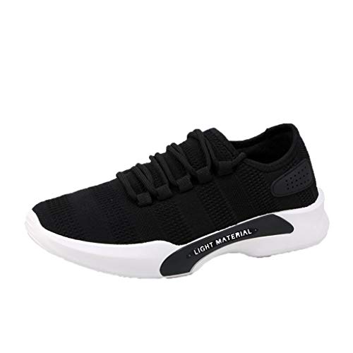 Tefamore Zapatillas Casual Hombre Transpirable Calzado Hombre Zapatos Bajos Asfalto Zapatos para Correr Negro 41
