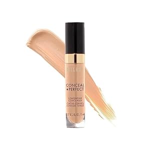 Milani Conceal + Perfect Longwear Concealer Full Coverage Infused with Hyaluronic Acid & Vitamin E, Cover Dark Circles, Blemishes & Skin Imperfections for Long-Lasting Wear – Medium Beige