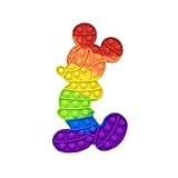 Azsure Lifestyle Large Sensory Silicon Pressure Relieve Pop It Fidget Bubble Popper Rainbow Mouse
