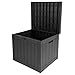 Durabull Indoor/Outdoor 120L Storage Box, Weather-Resistant Plastic Organuser. Large Capacity Container in Black and Brown, Patio Cushion, tools, toy box and general Storage. Anthracite