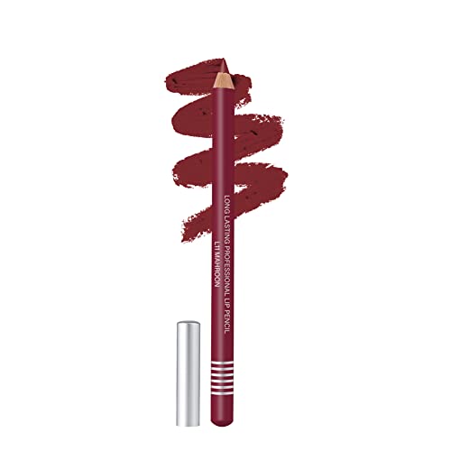 Image of Colors Queen Lip Liner Pencil | Long Lasting & Waterproof Formula | Matte Lip Liner Pencil for Women (L-11, Maroon)