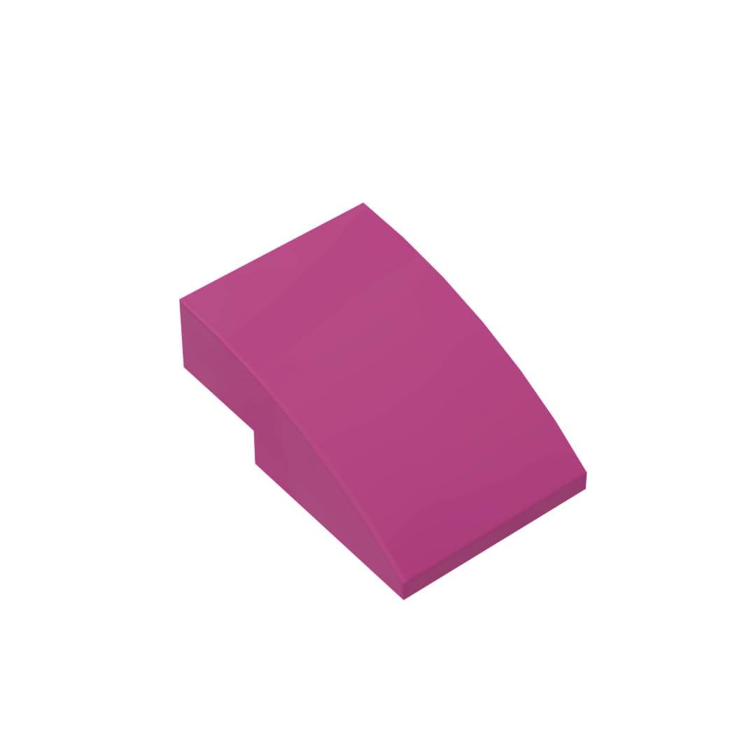 24309 Arched Brick Slope Curved 3x2 No Studs 50 Pieces GDS-1123 Compatible with Lego Building Blocks Color:Magenta 124 — image 1