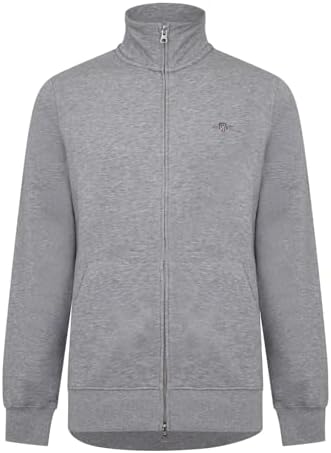 GANT Herren Reguläres Shield-Sweatshirt Mit Reißverschluss, Grey