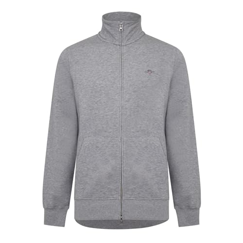 Sweat zippé GANT homme regular grey avec logo shield classique