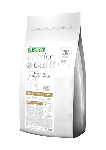 Nature's Protection Superior Care Trockenfutter für Hunde mit empfindlicher Haut und Magen - Hundefutter Trocken Getreidefrei für Kleine & Mini Rassen mit Lamm, Erwachsene Hunde, 10kg
