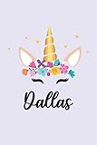 dallas: personalized name notebook | wide ruled paper notebook journal | for teens kids students girls| for home school college | 6x9 inch 120pages