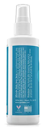 New! Body Acne Spray With 2% Salicylic Acid, Tea Tree Oil And Centella Asiatica Extract - Controls Breakouts On Back, Arms, Chest - Gentle Non-Drying Treatment - 4 Fl Oz #TOP4