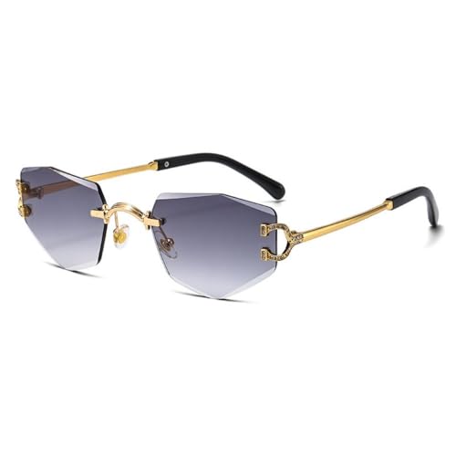 Lunettes de soleil sans monture légères pour éviter les marques sur le nez style rétro