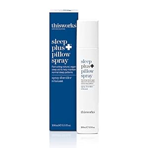 THISWORKS Sleep Plus Pillow Spray Fast-Acting Natural Rest with with Essential Oils of Lavender, Vetivert and Camomile, 100ml, 3.3 fl oz