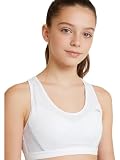 HULIJA Alltags BH Polsternder Workout BH Tank Top Kinder Mädchen Sport Achselshirt Cami Crop Top Trainingsshirt Ärmellos Jogger Weiß 158-164