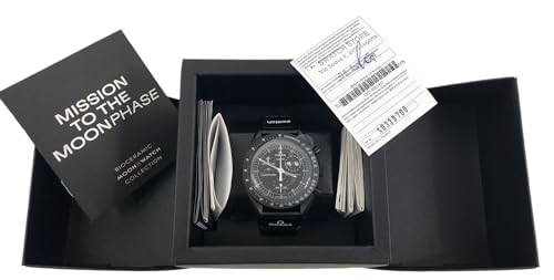 Image of Swatch BIOCERAMIC MISSION TO THE MOONPHASE - NEW MOON - Black SO33B700, Black, Modern