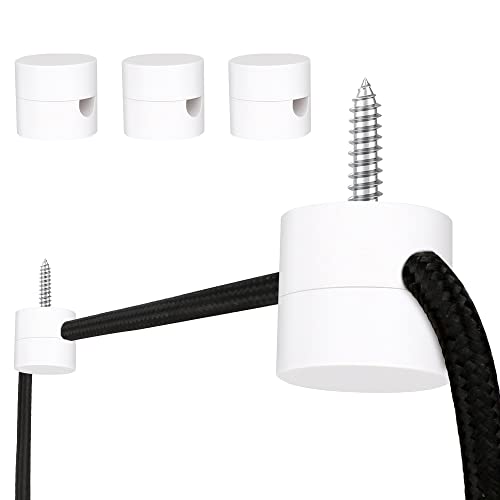 Zevnico 3 Pack Crochets Pivotants pour Plafond Blanc
