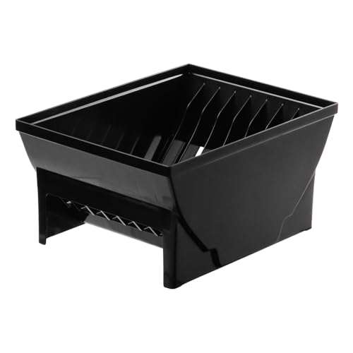 リッチェル(Richell) ESトトノ 引き出し用 ディッシュスタンドR ワイド ブラック 910157 皿 仕切り 食器 収納 ケース 縦 置き WEB限定カラー キッチン 引き出し シンク下 プラスチック 日本製 国産